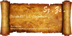 Szakáll Zsombor névjegykártya